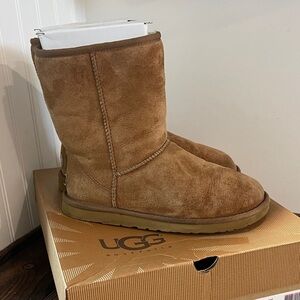UGG Tan Suede Classic Short Boots